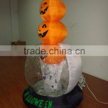 DJ-XT-52 Haunted Inflatable Halloween With Ghost Raise Three Pumpkins for Commercial Use photo-3