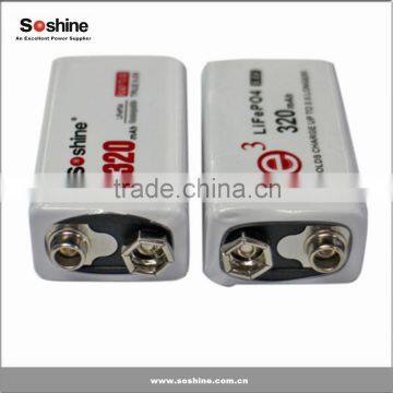 Soshine New Coming 9.6V 320mAh High Power 6F22 9V Rechargeable Battery photo-2