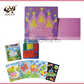 cartoon mosaic EVA sticker for kids crown EVA sticker