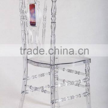 clear Resin polycarbonate wedding dining banquet Royal chair