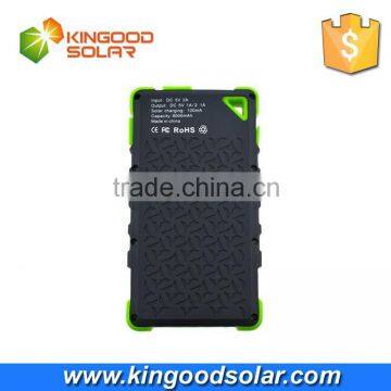 With Frosted Material Dual Usb Portable 8000mah Waterproof Solar Power Bank Charger for Mobile Phone photo-4