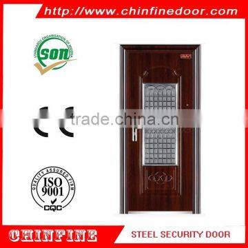 New design steel glass door with great price (CF-U019)