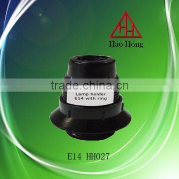 Bakelite material lampholder E14 with ring