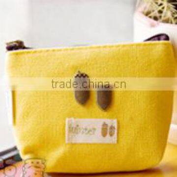 Korean Retrostyle Canvas Coin Bag/coin Purse With Metal Decorate photo-2
