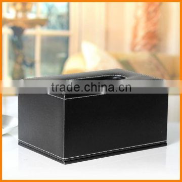 High-grade leather household napkin tissue box pumping tray black 200 pumping pumping paper box creativity European shipping