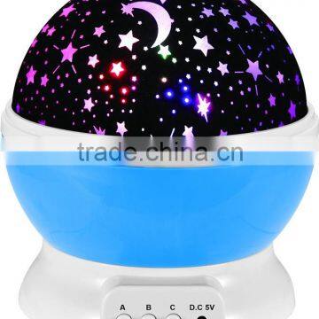 LED plastic kids rgb muti-color led rotating ball lamp light