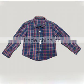 Children check clothing fashion plaids child clothes 100% cotton kids fishing shirts