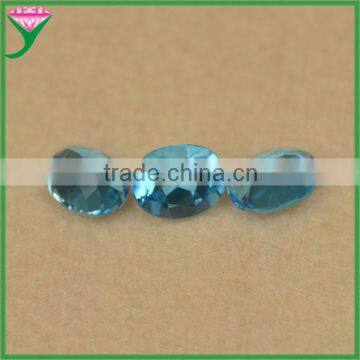 wholesale price oval cut blue topaz cut stone