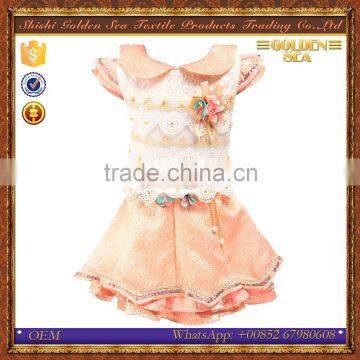 latest fashion jacquard fabric children girl dress