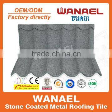 Wanael wind-resistance docorative stone coated metal roof tile/concrete roof heat insulation