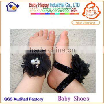 2014 hot sell handmade chevron baby sandal shoes