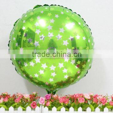 18 Inch Round Shape Red Aluminum Foil Balloons for Party Decoration With Little Star Printed photo-3