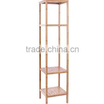 100% Natural Bamboo Bathroom Tower 5-Shelf Towel Storage Rack Shelving Bathroom Accessory photo-2