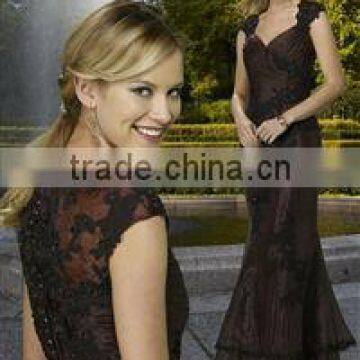 Off-shoulder Elegant Sweetheart Black Lace Mother of The Bride Dress XYY-wy021-2