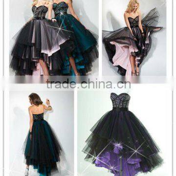 Colorful New Designer Sweetheart Beaded Short Long Quinceanera Dresses Prom Gowns P1607