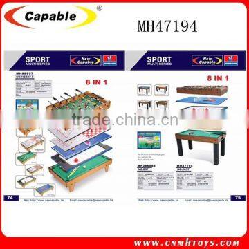 MDF 8 in 1 soccer table (tennis,shuffle,bowling,hockey,soccer,back gammon,chess&billiard)