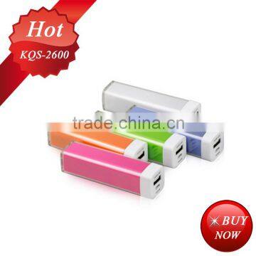 portable charger power stick lipstick power bank 2600mah