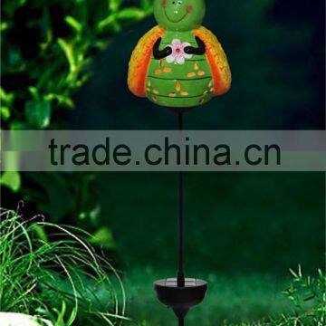 ceramic mini bee shape led solar garden light lawn ornaments wholesale