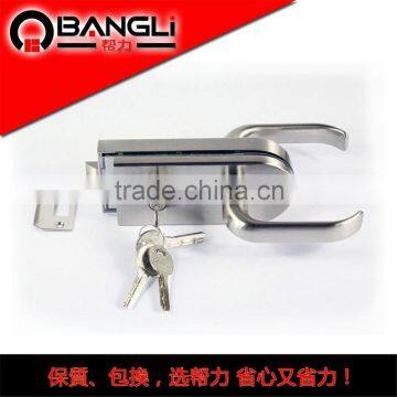 10-12 mm double glass door lock/10-12mm glass swing sliding door lock/201 stainless steel glass door handle lock