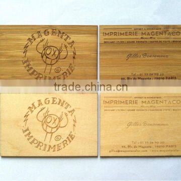 wooden engraved namecard /bamboo namecard