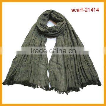 Very soft wholesale plain cotton scarf solid color