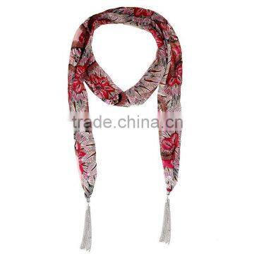 Top Sale Passion Tropical Plants Printing Scarf,functional Scarf photo-2