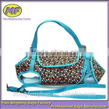 new design portable diagonal traction pet bag thick cotton canvas pet bag CWB022