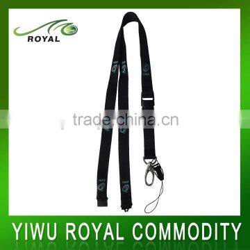 Promotional Single Black College Neck Custom Lanyard