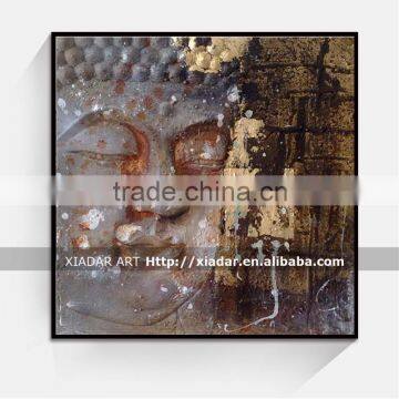 Wall art decor 3d buddha face oil painting on canvas shu122