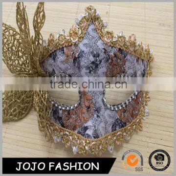 New Design Colorful Face Party Lace Plastic Mask For Halloween Head Hair Accessories