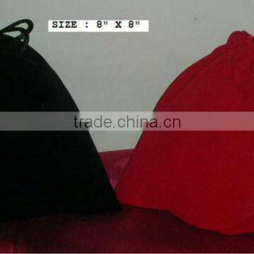 Velvet shopping pouch