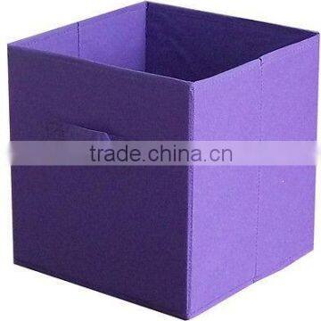 Foldable Storage Cubes Basket Bin Box Organizer Purple Drawer