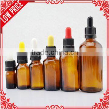 2015 hot selling 10ml amber glass bottle with dropper e juice amber essential oil glass bottle