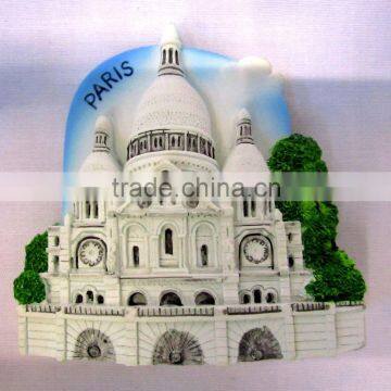 Paris custom creative design resin fridge magnet