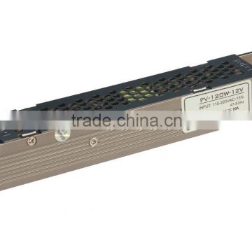 120w constant voltage12v high-end indoor led power supply with input 110-220v