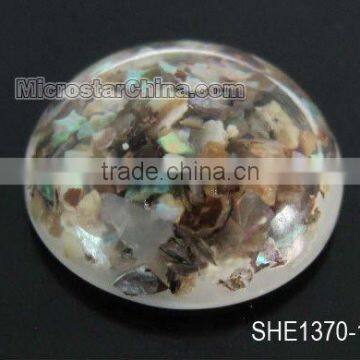 Patterned round shell cabochon 2011 new design