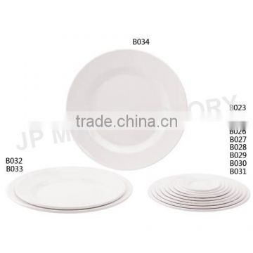 Big Size Round White Melamine flat plate A5 material B034