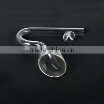 Lily Glass Outlet Water Pipe Aquarium Glass Pipe
