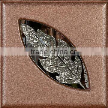 Leather Wall Covering, 3D Wave Effect Decorative 3d Wall Panels