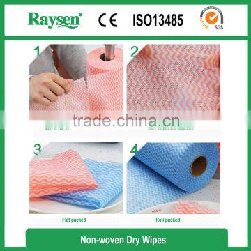 Cleaning product perforated spunlace non woven wipes