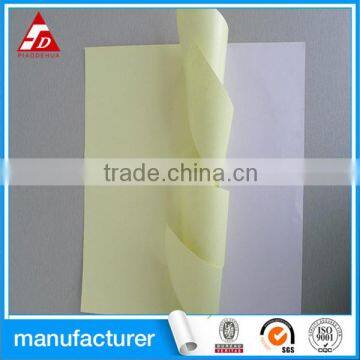 80 gsm wood free paper with yellow release paper by manufacture