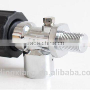 Gas cylinder valve for SCBA breathing apparatus