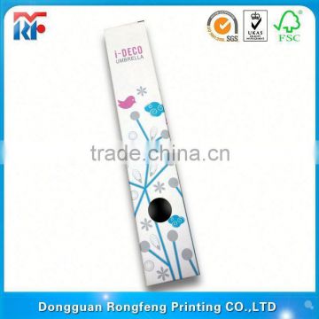 packaging box with hang hole