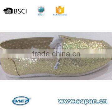 Women Basic Glitter Fabric Flat Slip on Shoes Casual shoes Fashion shoes