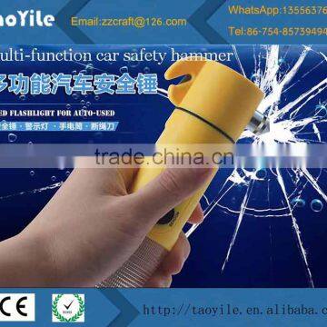 Car bus emergency break glass hammer with flash warning light