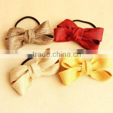 jute ribbon bow for bottle decoration