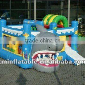 shark inflatable bouncer slide