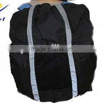 black outdoor reflective backpack cover