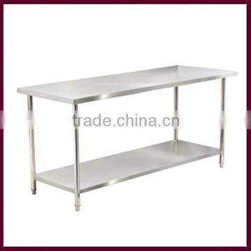 2014 Two-double serviceable stainless steel sink work table (WTC-142)