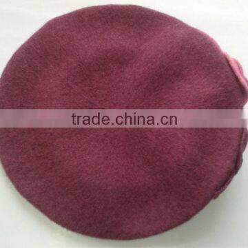 100%wool felt ladies' beret hats